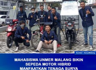 MAHASISWA UNMER MALANG BIKIN SEPEDA MOTOR HYBRID MANFAATKAN TENAGA SURYA