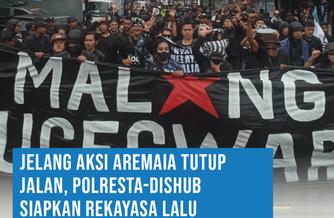 JELANG AKSI AREMANIA TUTUP JALAN, POLRESTA-DISUB SIAPKAN REKAYASA LALU LINTAS
