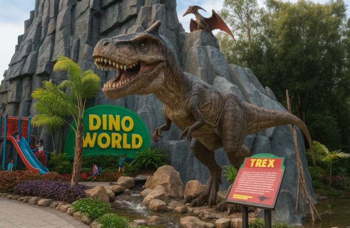 Ketemu Lakon Jaman Purba di Dino World Santerra de Laponte